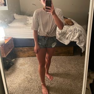 stripped stretchy cute shirt